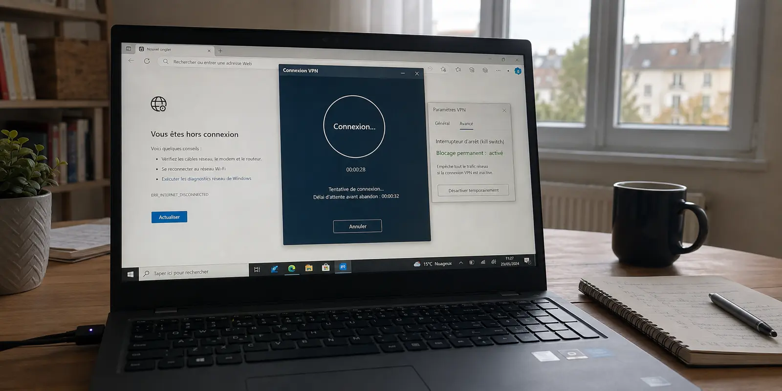Conflit de kill switches : pourquoi empiler deux VPN bloque votre connexion