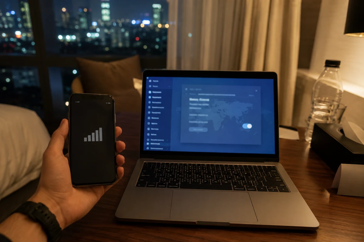 Illustration liée à l’article : eSIM ou VPN pour voyager : pourquoi opposer les deux est une erreur