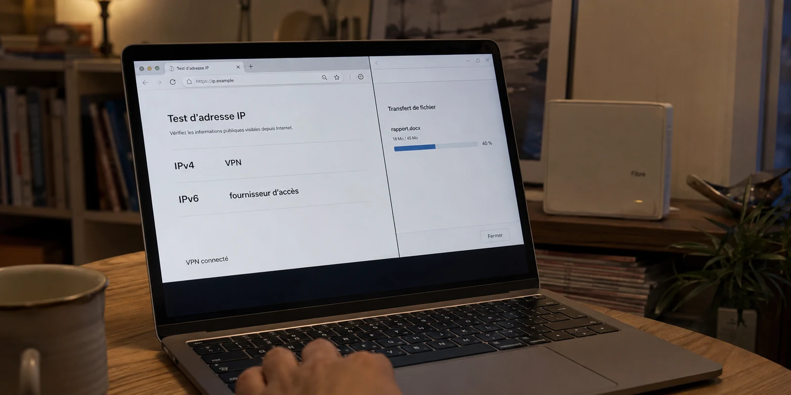 Le VPN est allumé, mais l’IPv6 apparaît encore