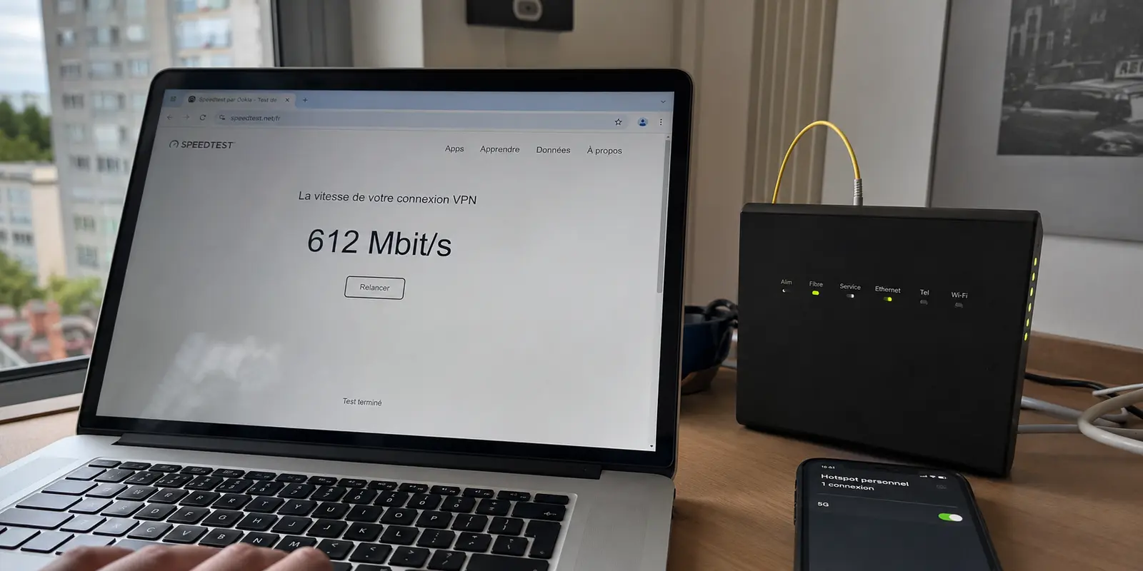 Fibre optique et 5G : pourquoi votre VPN divise votre débit par quatre (et comment l'éviter)