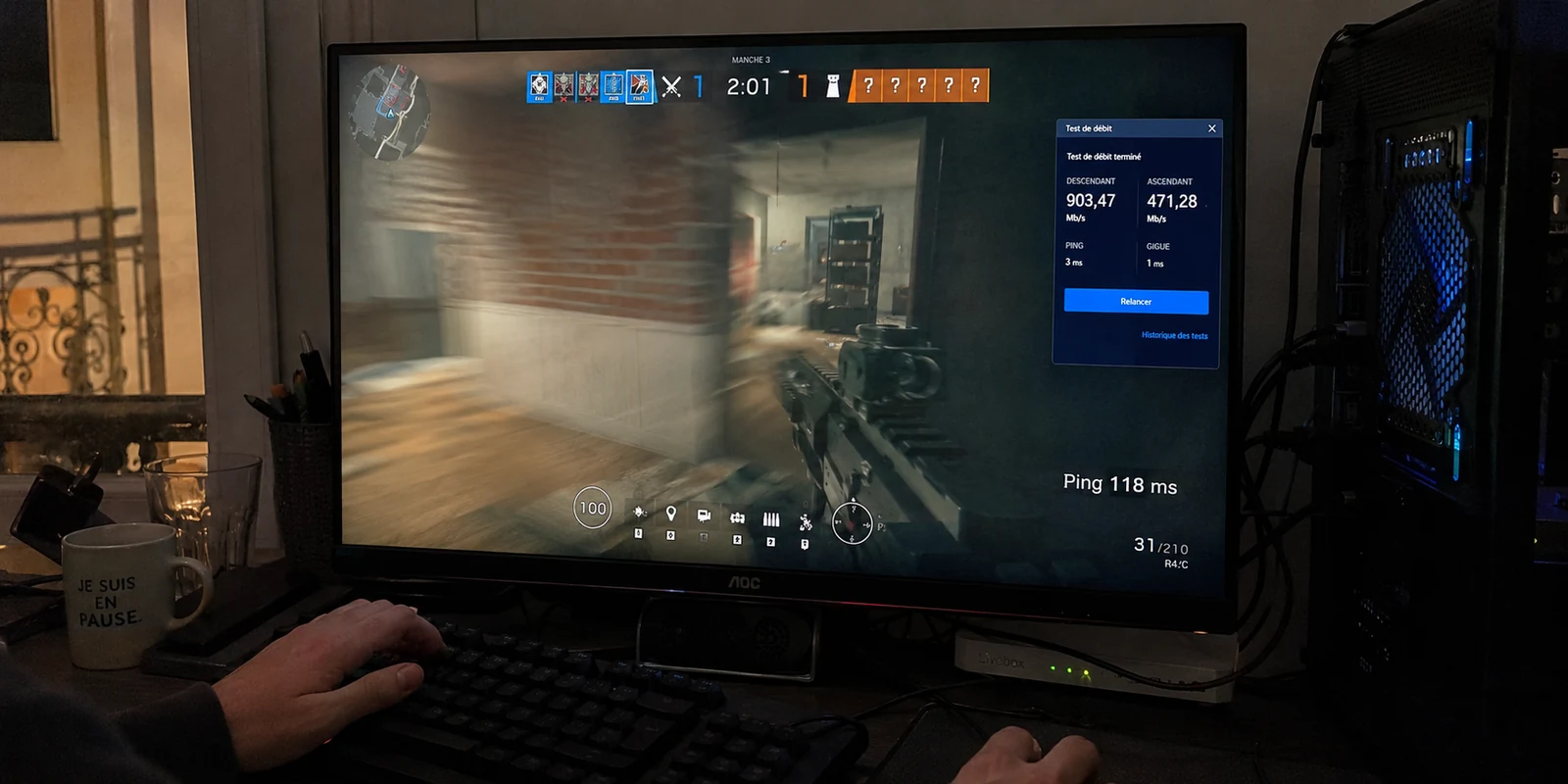 Fibre gigabit, VPN et jeu en ligne : pourquoi le ping peut grimper malgré un débit parfait